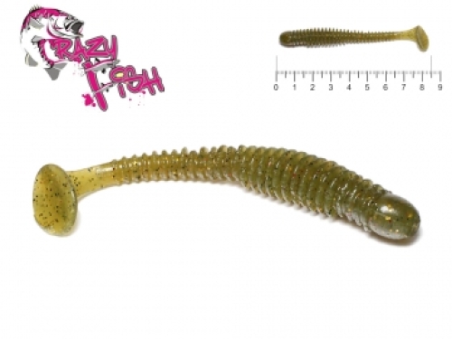 Силікон Crazy Fish Vibro Worm 8.5см col.01 Olive